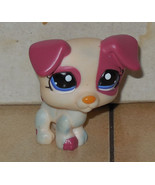 Hasbro LITTLEST PET SHOP LPS #1200 Jack Russel White Pink Blue Eyes - €13,02 EUR