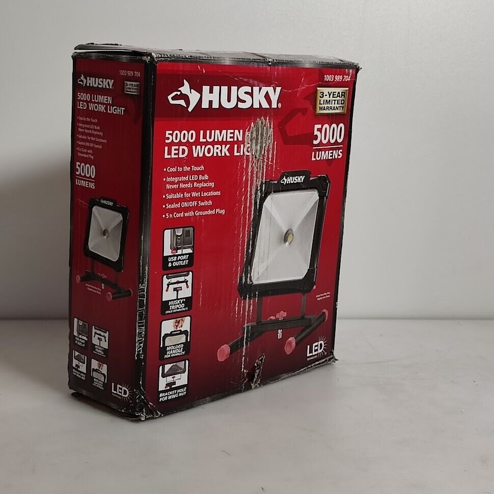 Husky 5000 Lumens Portable Integrated LED Stand Up Work Light