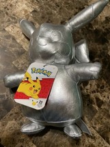Pikachu Pokemon 25th Anniversary Celebration 8&quot; Silver Plush NWT - £23.64 GBP