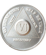 6 Year AA Medallion .999 Fine Silver Sobriety Chip - $81.38 CAD