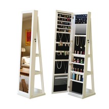 Full Length Mirror Jewelry Cabinet w/ LED Light - $201.99
