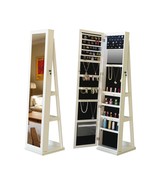 Full Length Mirror Jewelry Cabinet w/ LED Light - $273.92 CAD
