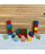 Lot of 26 Vintage Wooden Blocks Toys - $28.22 CAD