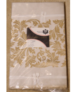 Imported Damask Banquet Cloth Florentine Scroll Made In Japan 64x84 NEW - $39.55