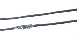 New 16 Inch Black Shinny Satin Rat Tail  Necklace - £18.57 GBP