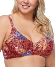 Raisins Curve Womens Trendy Plus Size Underwire Bikini Top Color Orange Size 16W - £37.51 GBP