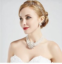 FABULOUS PEARL WEDDING NECKLACE  SILVER PLATED FASHION JEWELRY SET - £23.97 GBP