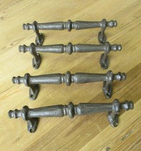 4 LARGE HANDLES RUSTIC CAST IRON BARN DOOR HANDLES SHED GATE PULLS DRAWE... - £22.73 GBP