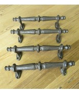 4 LARGE HANDLES RUSTIC CAST IRON BARN DOOR HANDLES SHED GATE PULLS DRAWE... - £22.79 GBP