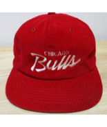 Vintage Chicago Bulls Corduroy SnapBack Hat Cap Chicago Tribune 90s NBA ... - $25.25