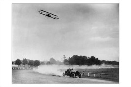The Airplane races the Automobile 20 x 30 Poster - £20.76 GBP