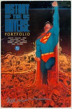 Cover Only Bill Sienkiewicz Signed History Dc Universe Portfolio Superman Jla + - £23.25 GBP