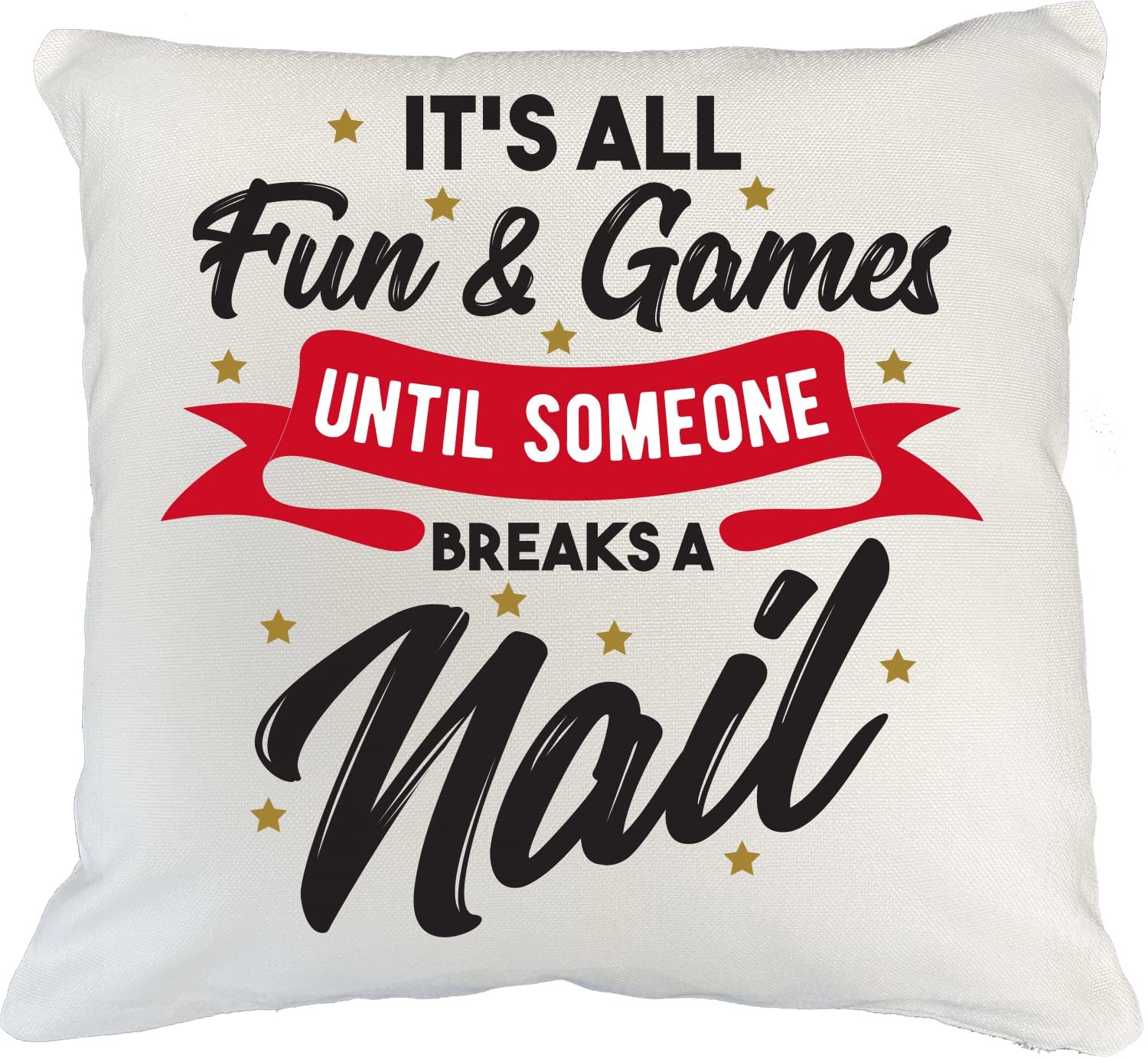 Make Your Mark Design Until Someone Breaks a Nail. Nail Art White Pillow... - $24.74+