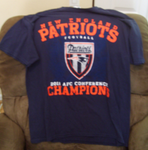 New England Patriots 2011 Conference Champions Mens T Shirt Size LARGE NFL Blue - $4.79