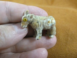 (Y-GOA-11) tan red BILLY GOAT I love fair goats carving stone gemstone S... - £6.84 GBP