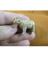 (Y-GOA-11) tan red BILLY GOAT I love fair goats carving stone gemstone S... - £6.88 GBP