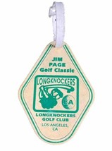 Longknockers Golf Club Jim Page Golf Classic Vintage Plastic Bag Tag Los... - $19.95