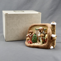 Hallmark Tender Touches Bear Family Christmas Tree Stockings Ltd Ed Figu... - $39.97