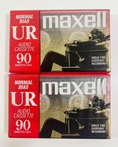 Maxell Blank Audio Cassette Normal Bias Ur 90 Minutes 2 Pack Brand New Sealed - £7.41 GBP