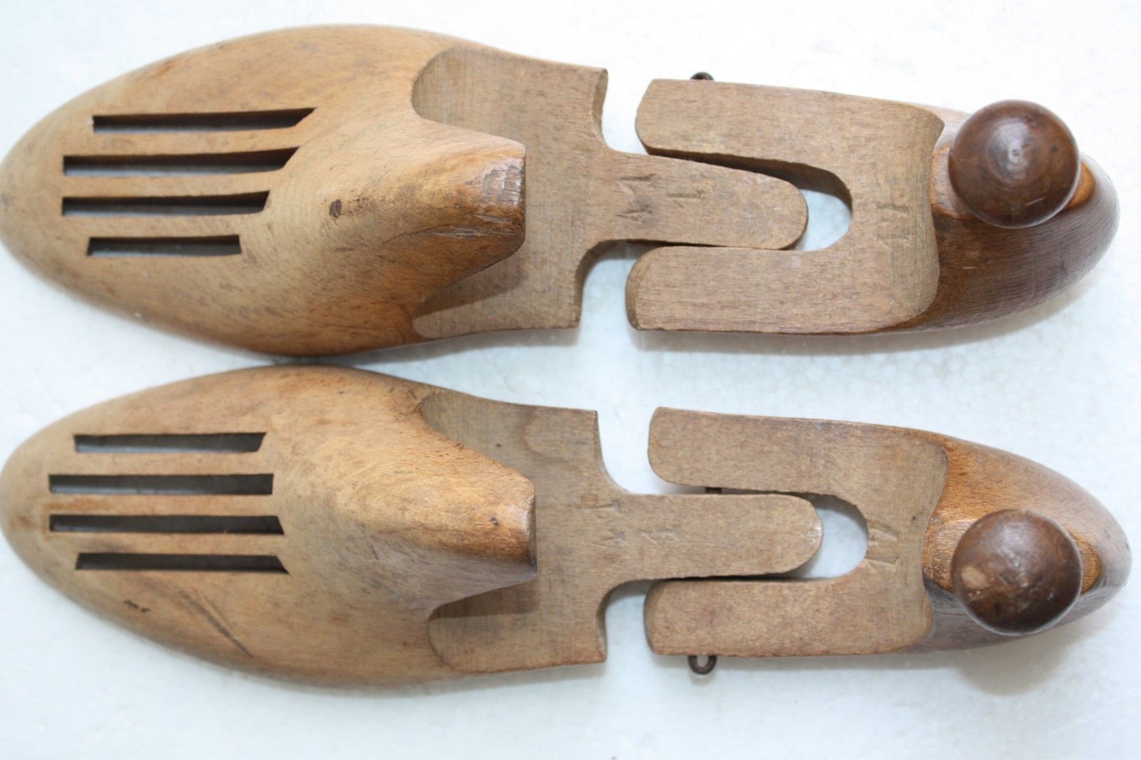 Pair of Old Antique Wooden Shoe Last Form Size 41 Shoemakers Tool Wood Collector - $78.65