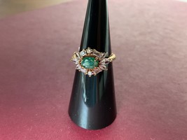 Bomb Party RBP3666 “Chase Your Dreams” Teal Ice Crystal Rose Gold Sz 6 Ring NWT - £22.73 GBP