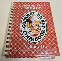 Disney Cooking with Mickey Gourmet Mickey Cookbook Volume II 2 Spiral Bo... - $16.44