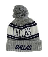 Dallas Plush Lined Embroidered Winter Knit Pom Beanie Hat (Gray) - $21.81 CAD