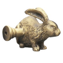 Brass Drawer Cabinet Knob Pull RABBIT Figurine Handle Cupboard Vintage Home - £44.27 GBP