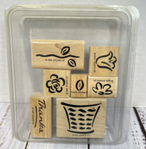 Stampin up Basket of Blossoms Mounted Stamps Set 1999 - $11.69