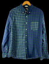 J Crew The Broken In Oxford Button Down Shirt Large Slim Mixed Plaid Tar... - $74.62
