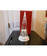 Lenox &quot;Merry &amp; Magic Farmhouse In Glass Cone&quot; Light Tabletop NEW OTHER - $59.35