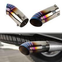 Burnt Blue Stainless Steel Car exhaust Muffler Tip Straight Pipe 3&#39;&#39; Inlet - £20.63 GBP