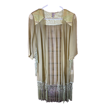 Blank London Cardigan Anthropologie Small Sweater Fringe Beads  Topper - AC - £12.69 GBP