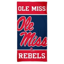 NCAA Ole Miss Rebels Beach Towel Vertical Logo Center 30&quot; by 60&quot; by WinCraft - £22.11 GBP