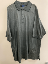 XLarge RETRO Golf Polo Shirt- Turning Point-Green Geometric 70s S/S EUC Mens - £12.03 GBP
