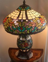 Stain Glass Table Lamp With Night Light - £665.63 GBP