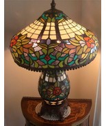 STAIN GLASS TABLE LAMP WITH  NIGHT LIGHT - £662.14 GBP