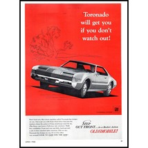 1966 Oldsmobile Toronado Coupe Vintage Print Ad Classic Car Man Cave Wall Art - $10.97