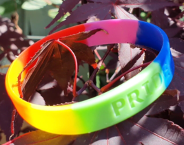 Pride Bracelet Embossed PRIDE Silicone LGBTQIA+ Band Wristband Bracelet Love - £4.19 GBP