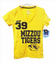 Missouri Tigers 1839 Mizzou, Suéter Gráfico Cuello Camisa Con / Bling ,Yellow, S - £8.74 GBP