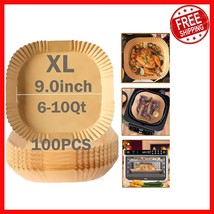 Eco-Friendly 9 Inch Air Fryer Disposable Paper Liners – 100 Pack, Non-Stick - $660.61 MXN