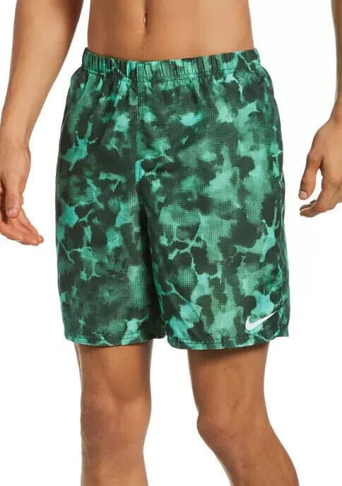 Nike Men's Cloud Dye Packable 7 Inch Volley Shorts in Galactic Jade-Small
