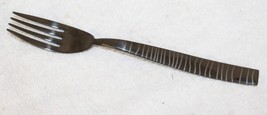 Mepra Tigre Oro Nero 8.25&quot; Black Etched Dinner Fork ~ Salesman Sample Ne... - $944.61 MXN
