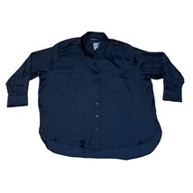 Lane Bryant Black Satin Long Sleeve Button Up Blouse Shirt Plus Size 26/... - $37.15