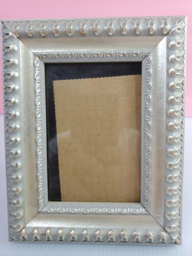 Primary image for VTG Burnes of Boston Handcrafted Ornate Silver Picture Frame Fits 4.5" x 3" #10
