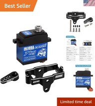 7KG Waterproof INJS2065 Servo with Mount &amp; Horn for 1/18 RC Crawler Upgrade - $83.99