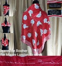 Vintage 100% Silk Jeannene Booher For Maggy London Scarves - £15.16 GBP