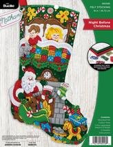 Bucilla, Night Felt Applique Christmas Stocking Kit, 18&quot; (89258E) - £13.13 GBP