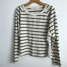 Stateside Sweater L Pullover Stripe Scoop Neck Pullover Knit Dolman Long... - £18.10 GBP