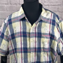 Tommy Bahama Plaid Palmiers Chemise Hawaïenne Homme 3XL Manche Courte Bo... - $545.05 MXN